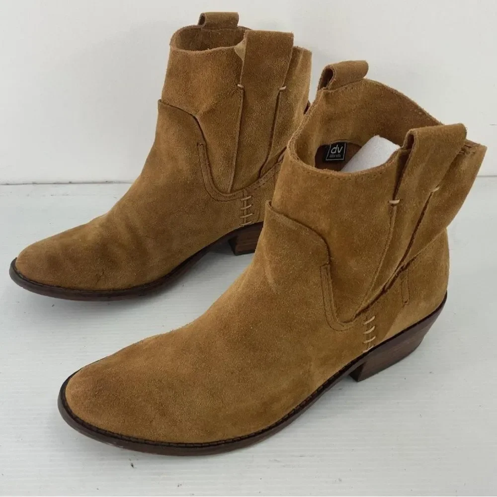 DV Dolce Vita grayden slouchie suede leather ankle boots 8